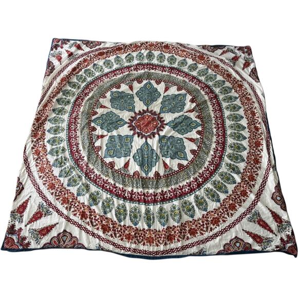 Pottery Barn Aurora Medallion Queen / Full Duvet Multicolored cotton 92 X 88" - Picture 3 of 16